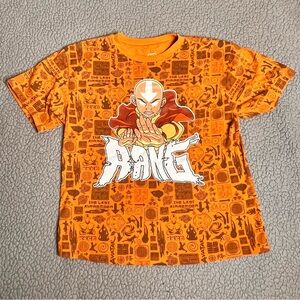 Avatar The Last Airbender T Shirt Boys Size Large Orange And White
